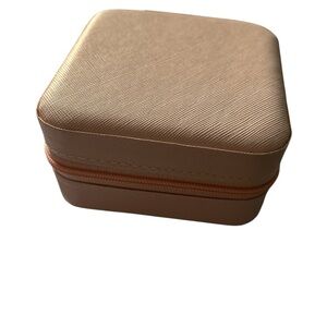 Mini Travel Lt Pink Faux Leather Jewlery Box